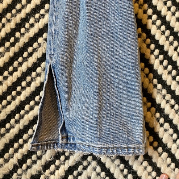 Abercrombie Curve Love Ultra High Rise 90s Straight Jean w/ Slit - Size 24L - Picture 7 of 12